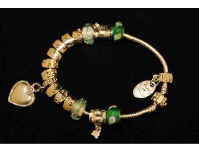 Silvertone Beaded Bracelet that Spells 'Seeing Eye' in Braille