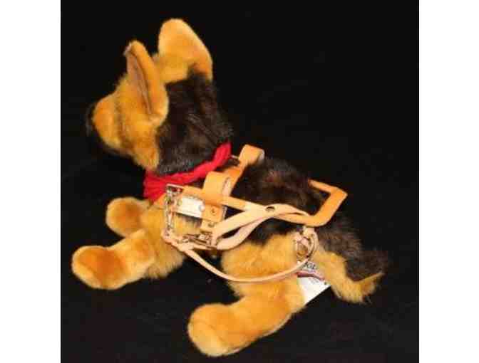 German Shepherd Plush in Harness