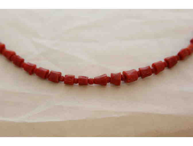 Delicate Red Coral Choker Necklace