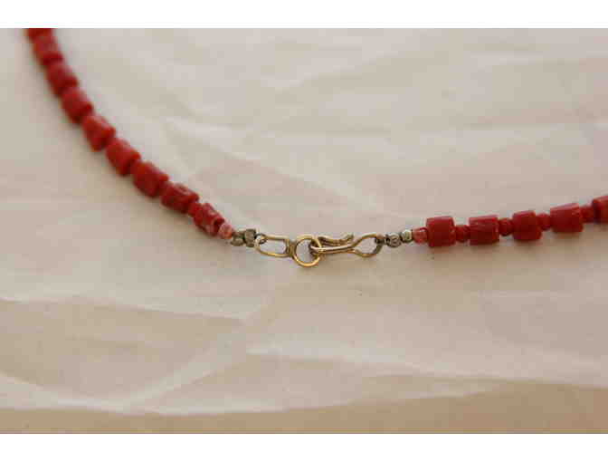 Delicate Red Coral Choker Necklace