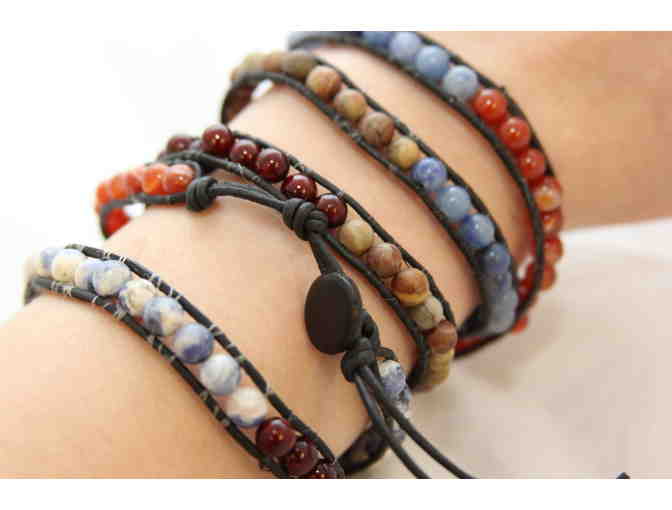 Leather Multicolor 5-Time Wrap Bracelet