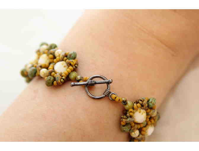 Grand Baroque Gold and Green Bracelet