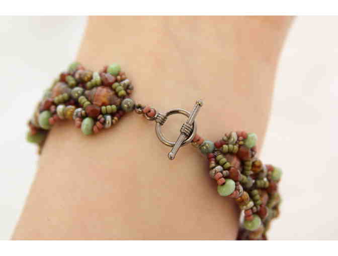 Grand Baroque Pink and Green Bracelet