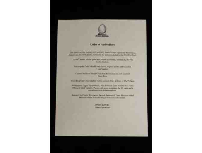 NFL Pro Bowl 2014 AFC Team Signed Football