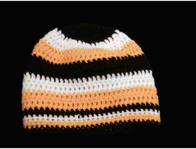 Colorful Child's Crocheted Hat with Stripes