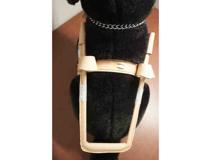 Black Lab Plush in Harness named Denim
