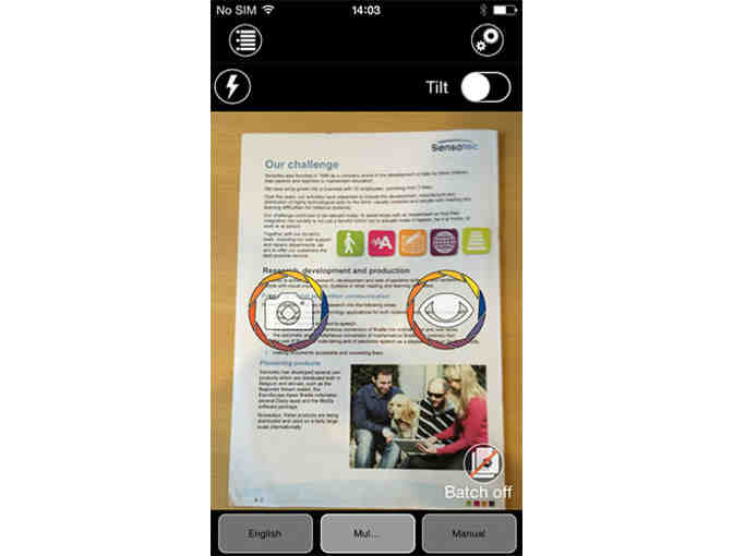 KNFB Reader iOS app (2 of 2)