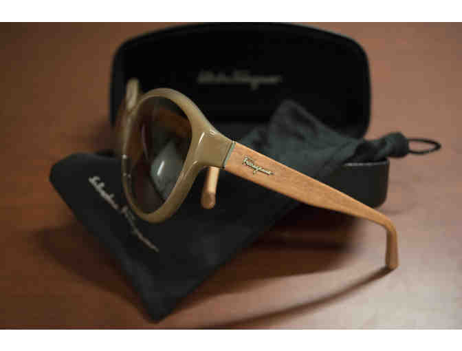 Look Chic in these Brown Salvatore Ferragamo Sunglasses