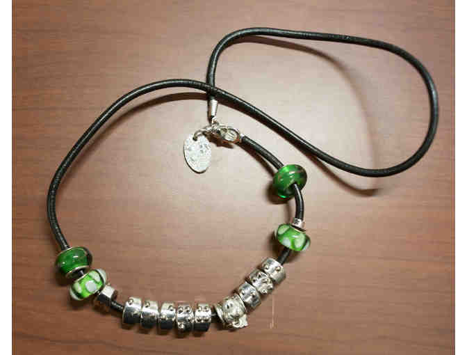Seeing Eye Leather Necklace with Charms