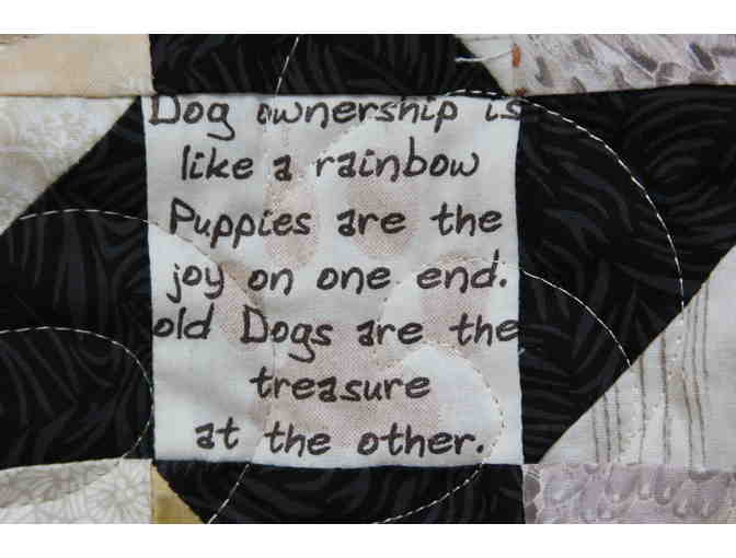 Handmade Quilt in Shades of Black, Tan, Chocolate and Golden