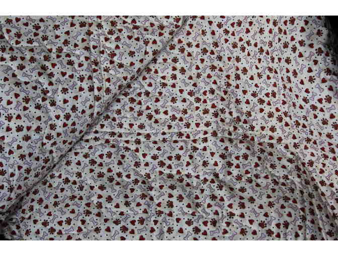 Handmade Quilt in Shades of Black, Tan, Chocolate and Golden