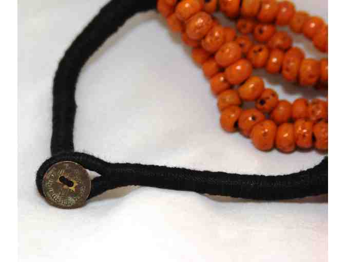 Orange Coral Multi-strand Bead Necklace