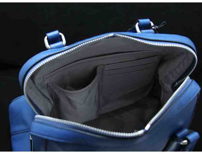 Ivanka Trump 'Hopewell' Dome Satchel in Cobalt Pebble