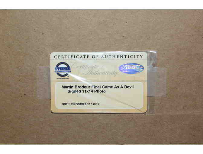 Framed Autograph by Martin Brodeur