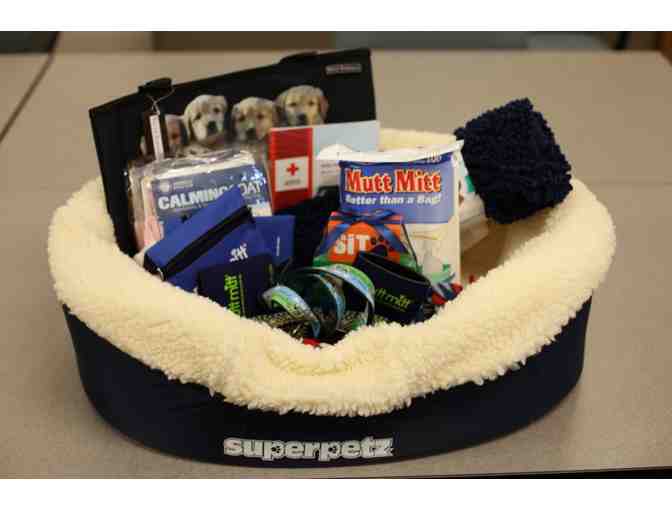 Blue Dog Bed Gift Basket