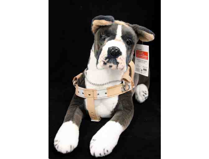 Bobby the Boxer Plush in Harness