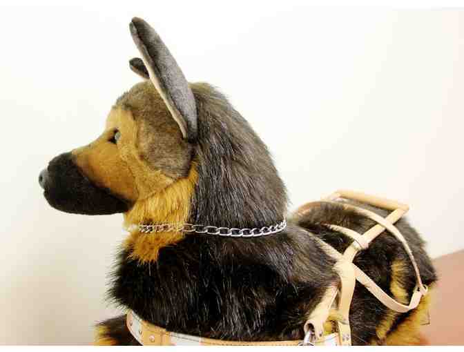 Banner the German Shepherd Plush in Harness