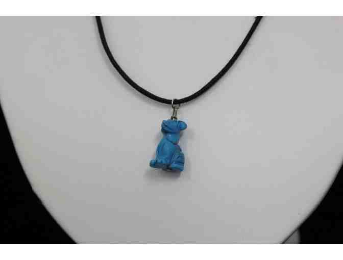 Necklace with Turquoise Dog Pendant