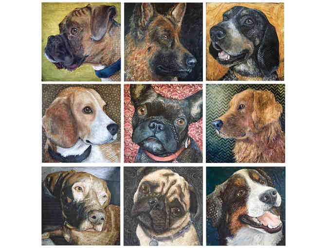 Bluetick Hound Print and Pack of 9 Note Cards