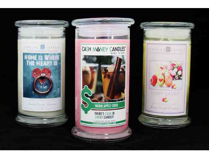 Set of 3 Candles with Prizes Inside