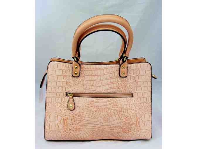 Pink Vegan Leather Handbag