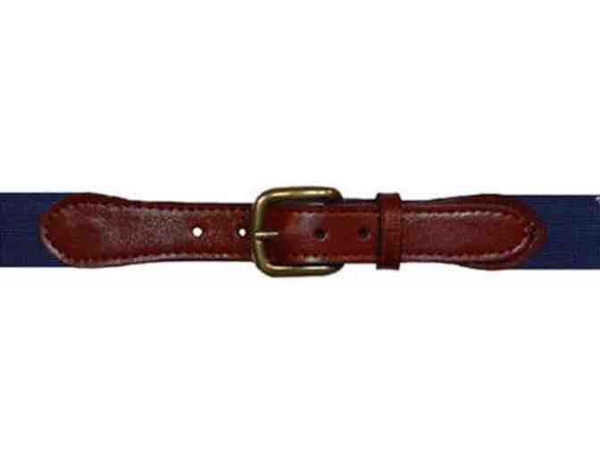 Custom Seeing Eye Needlepoint Belt from Smathers & Branson