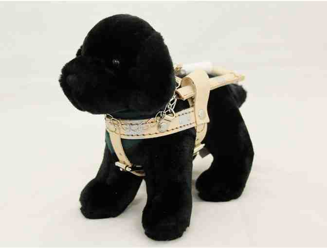 Small Black Lab Plush in Harness