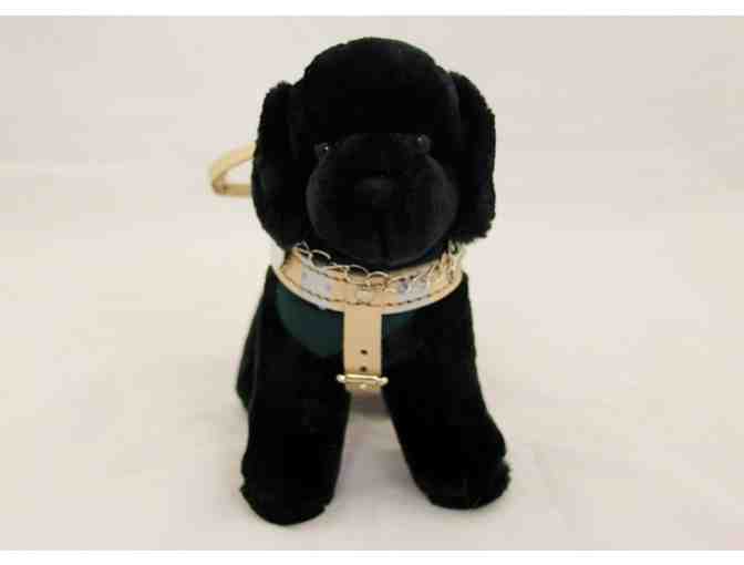 Small Black Lab Plush in Harness