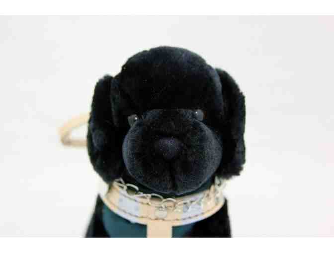 Small Black Lab Plush in Harness