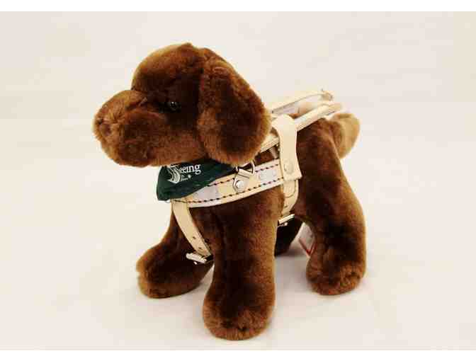 Small Chocolate Lab Plush in Harness