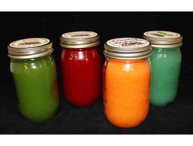 Four Handcrafted Candles: Margarita, Black Cherry, Orange Sage, Country Bumpkin