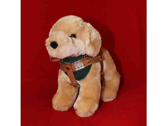 Small Yellow Lab Plush in Harness