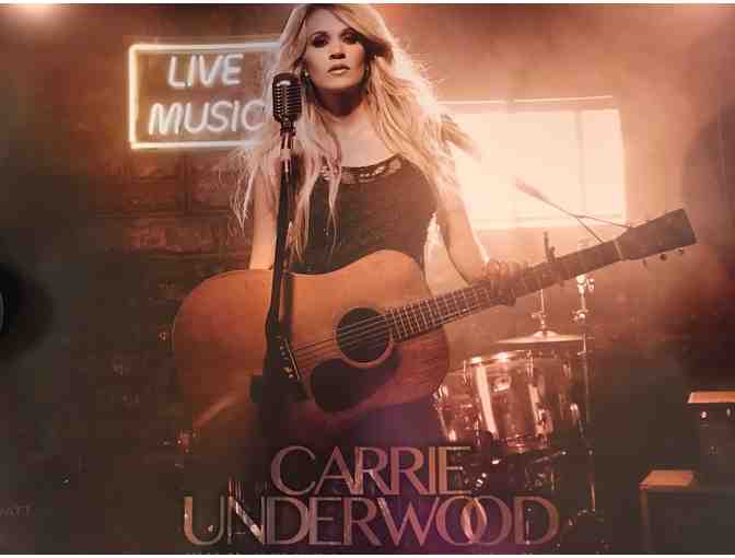 Autographed Limited Edition Carrie Underwood Tour Poster & 2 in 1 Power Bank with Stand