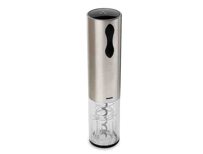 Pampered Chef Electric Wine Opener and Set of 2 Paw Print Wine Glasses