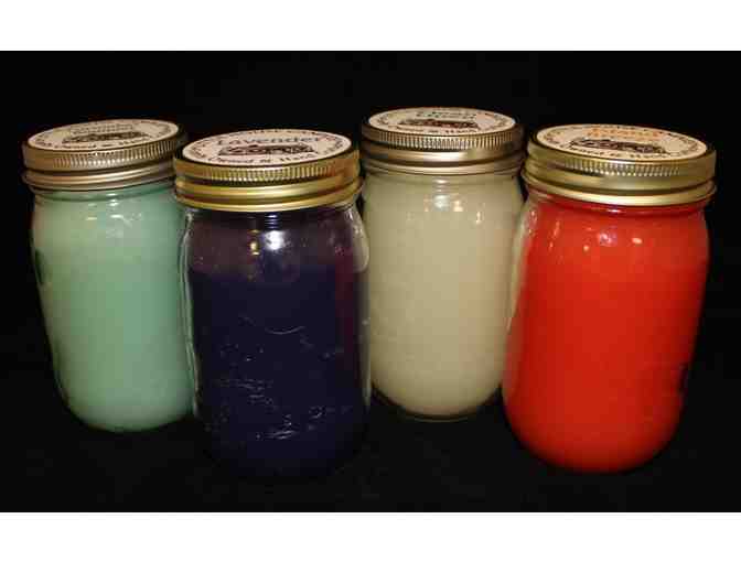 Four 13oz Handcrafted Candles: Lavender, Clean Linen, Cucumber, Island Breeze