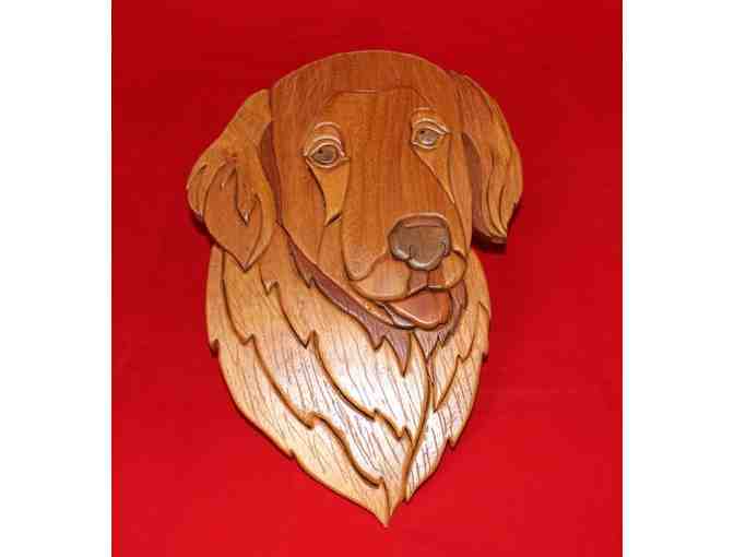 Intarsia Wood cut dog - Golden Retriever