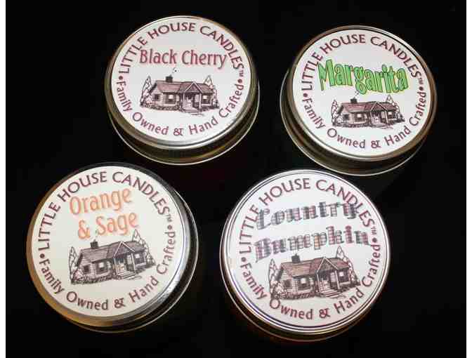 Four Handcrafted Candles: Margarita, Black Cherry, Orange Sage, Country Bumpkin