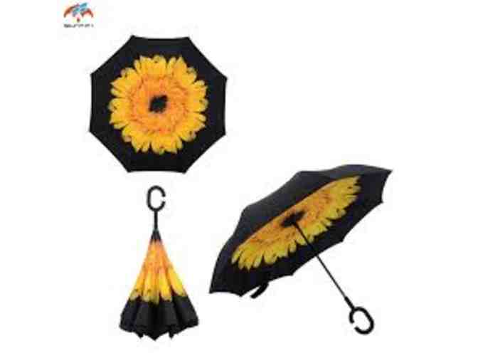 Sunflower Reversible Umbrella and Silk Scarf