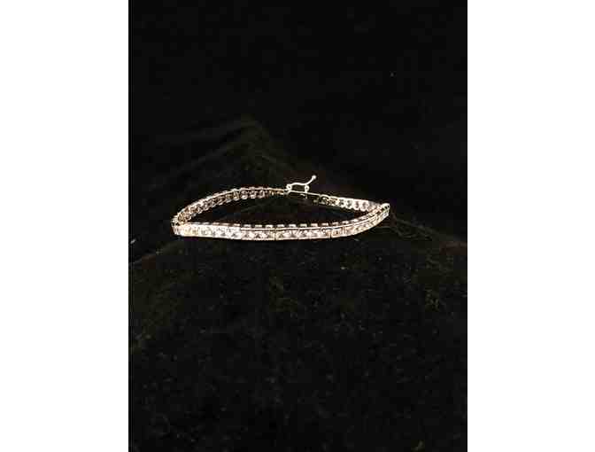 Sterling Silver and Cubic Zirconia Tennis Bracelet