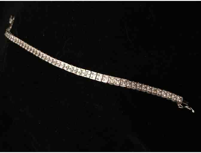 Sterling Silver and Cubic Zirconia Tennis Bracelet