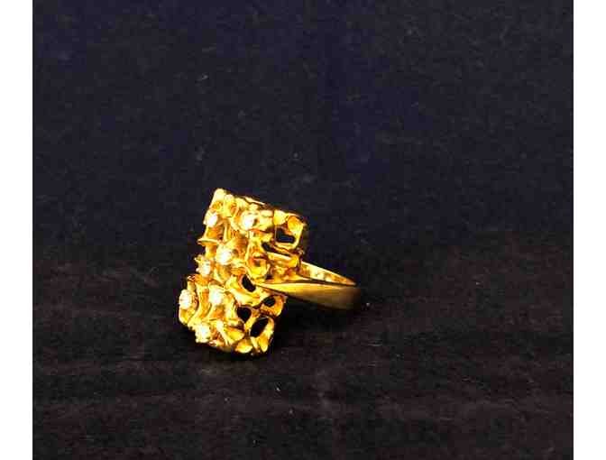 Antique 14 Karat Gold Ring with Diamonds