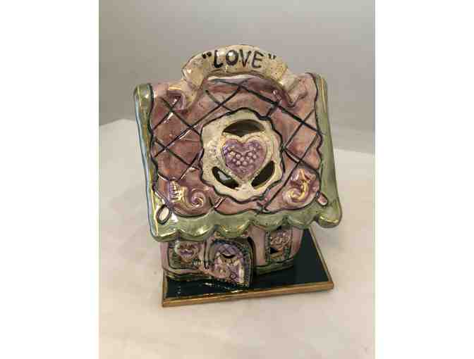 Heather Goldminc Collectible Tea Light House with Base