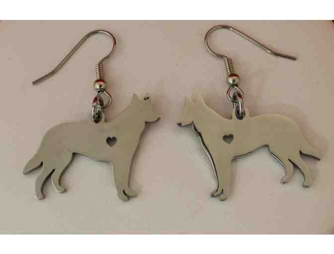 Shepherd Dog Charm Earrings