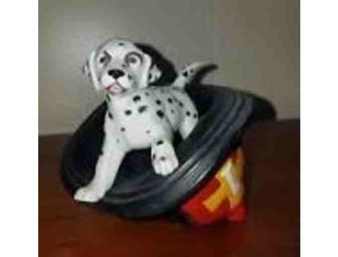 Dalmatian Porcelain Collector Plates and Porcelain Dog & Fire Hat