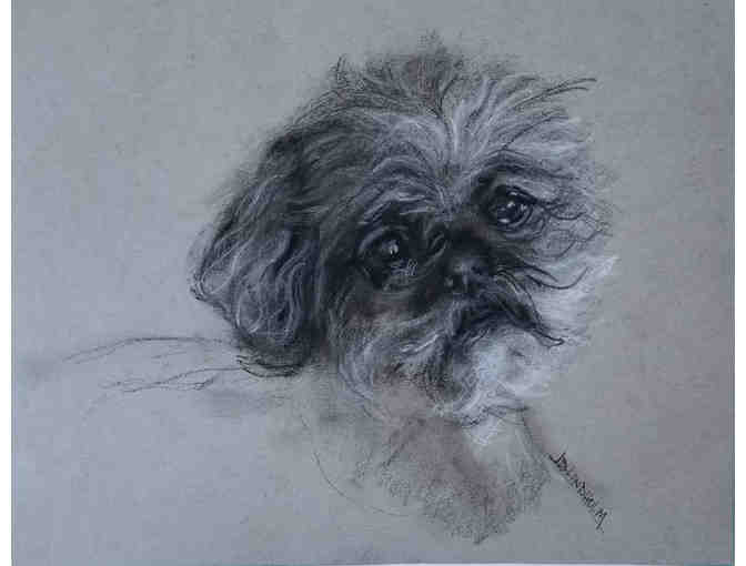 Custom charcoal and chalk on toned paper by Award-Winning Artist Jamie Lindholm