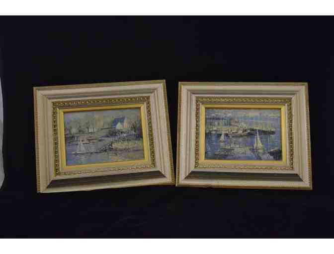 Pair of coordinating 'Sea and Sail' paintings