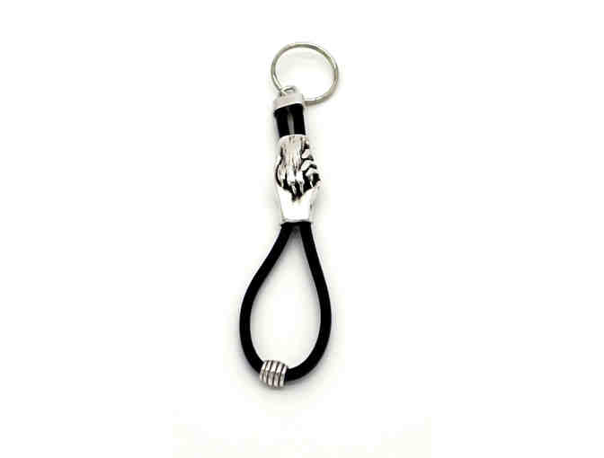Hand and Paw Project Black Leather Key Chain