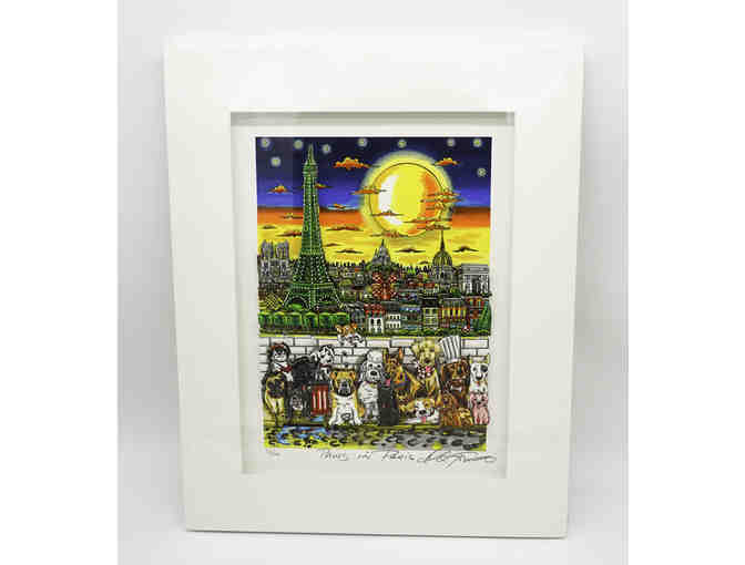 Charles Fazzino 'Paws in Paris' Limited Edition 3D Art