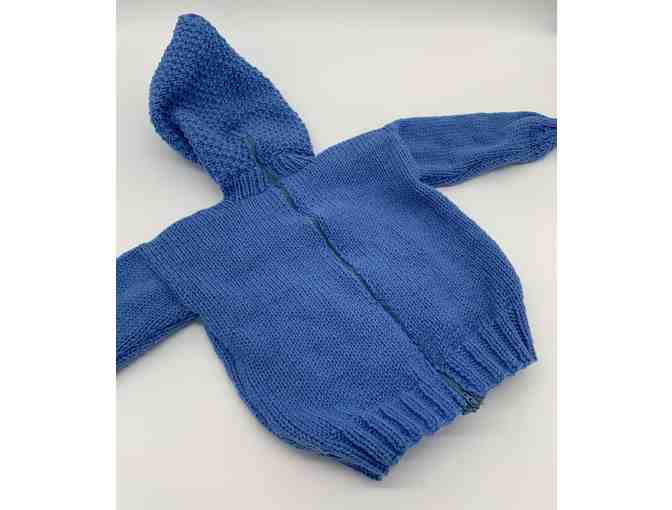 Peek-A-Boo!  Hand Knit Child's Sweater Hoodie