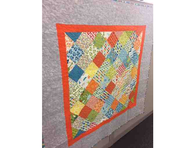 'Happy' Quilt In A Mix Of Bright Colors